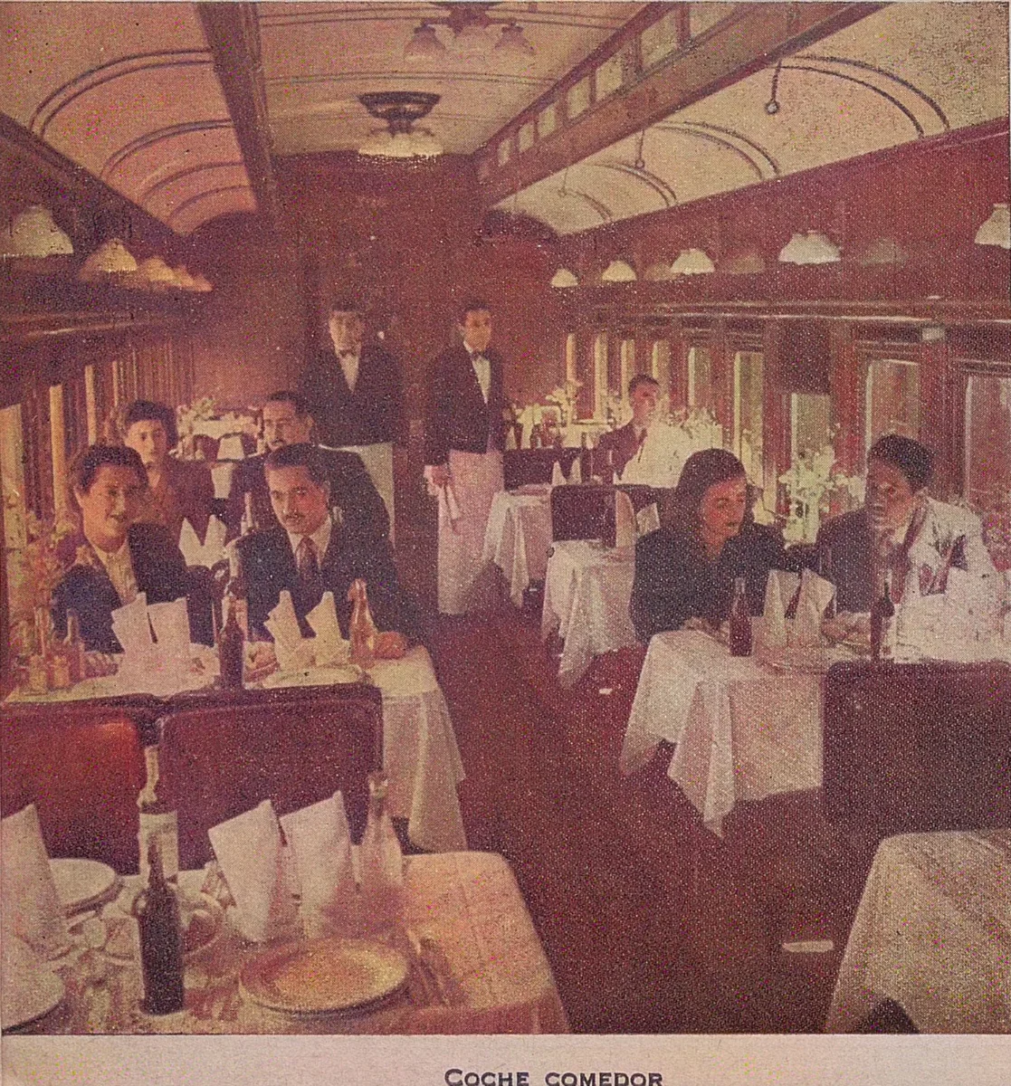 Coche comedor de Ferrocarriles del Estado, 1946 — 1946 | Chile de Ayer