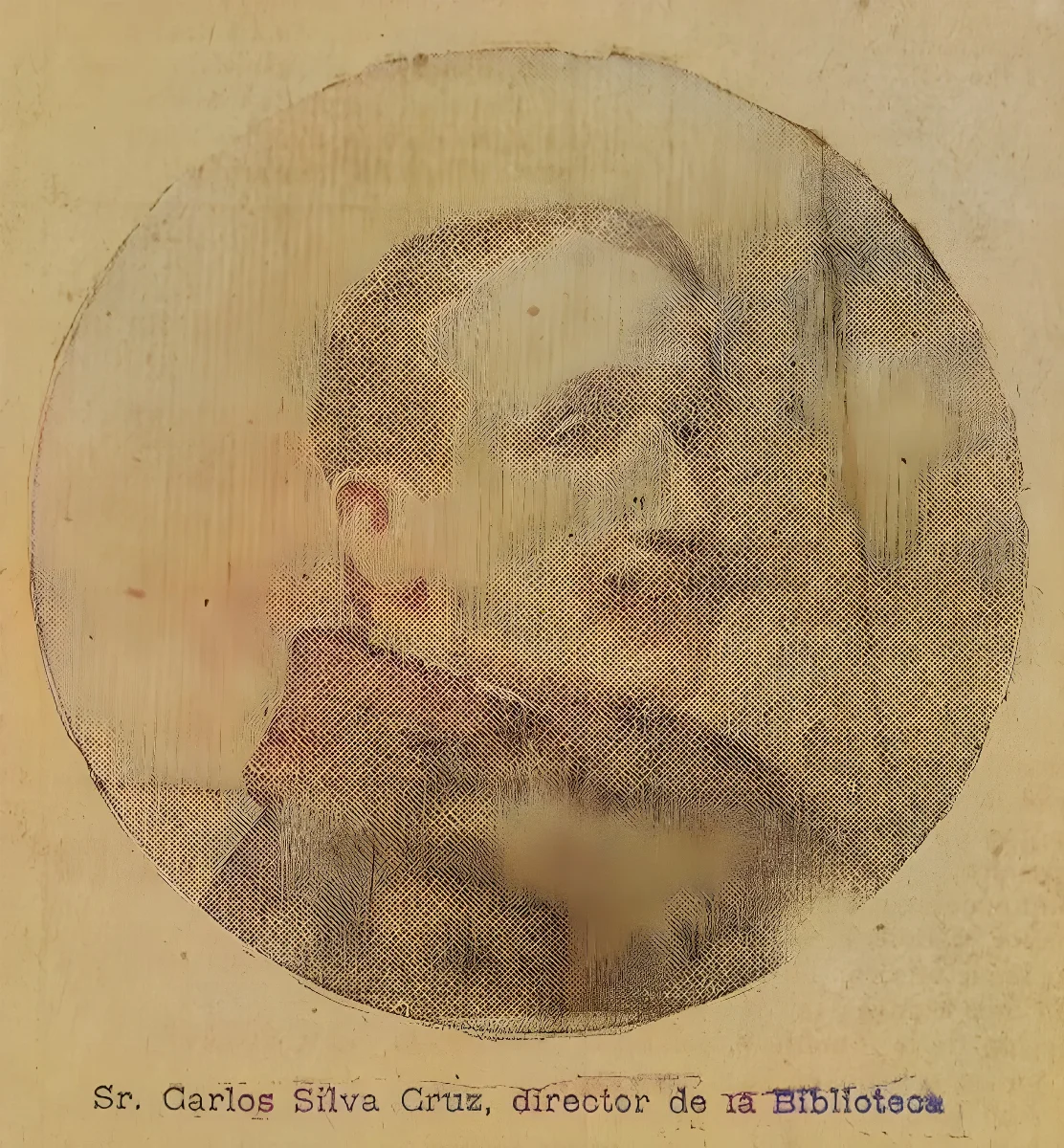 Sr. Carlos Silva Cruz, director de la Biblioteca — 1913 | Chile de Ayer