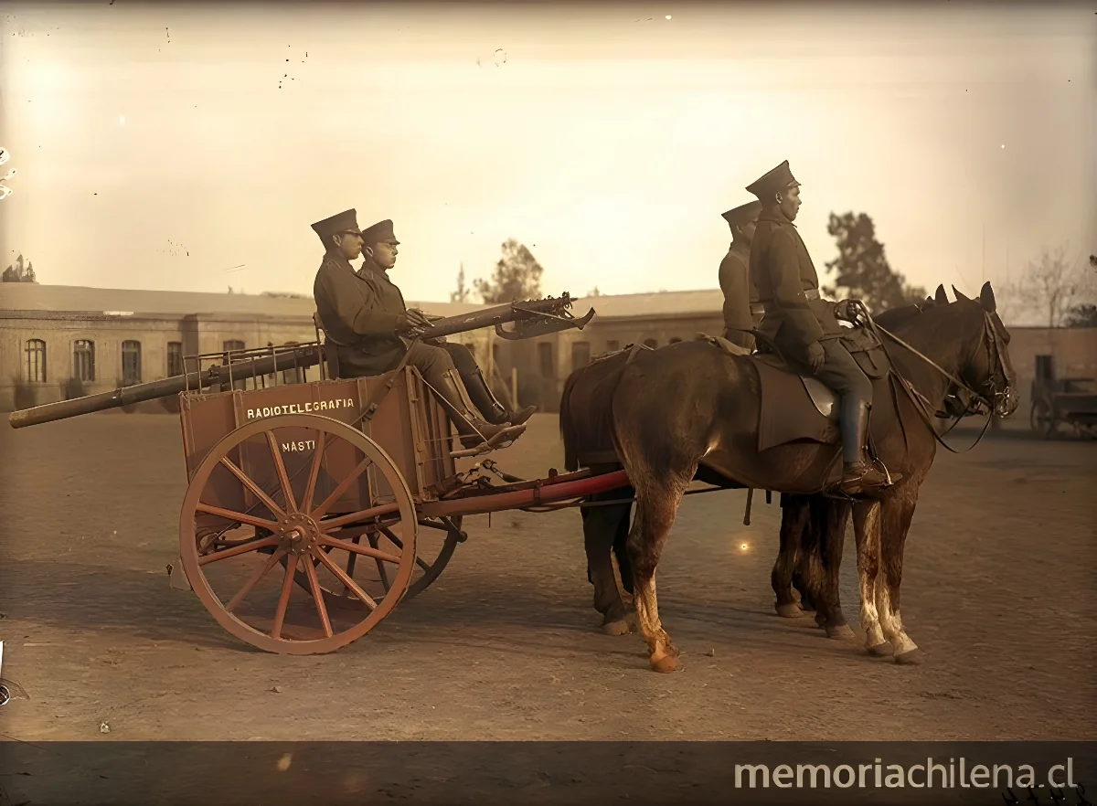 Carro de radiotelegrafía mastil, 1918 — 1918 | Chile de Ayer