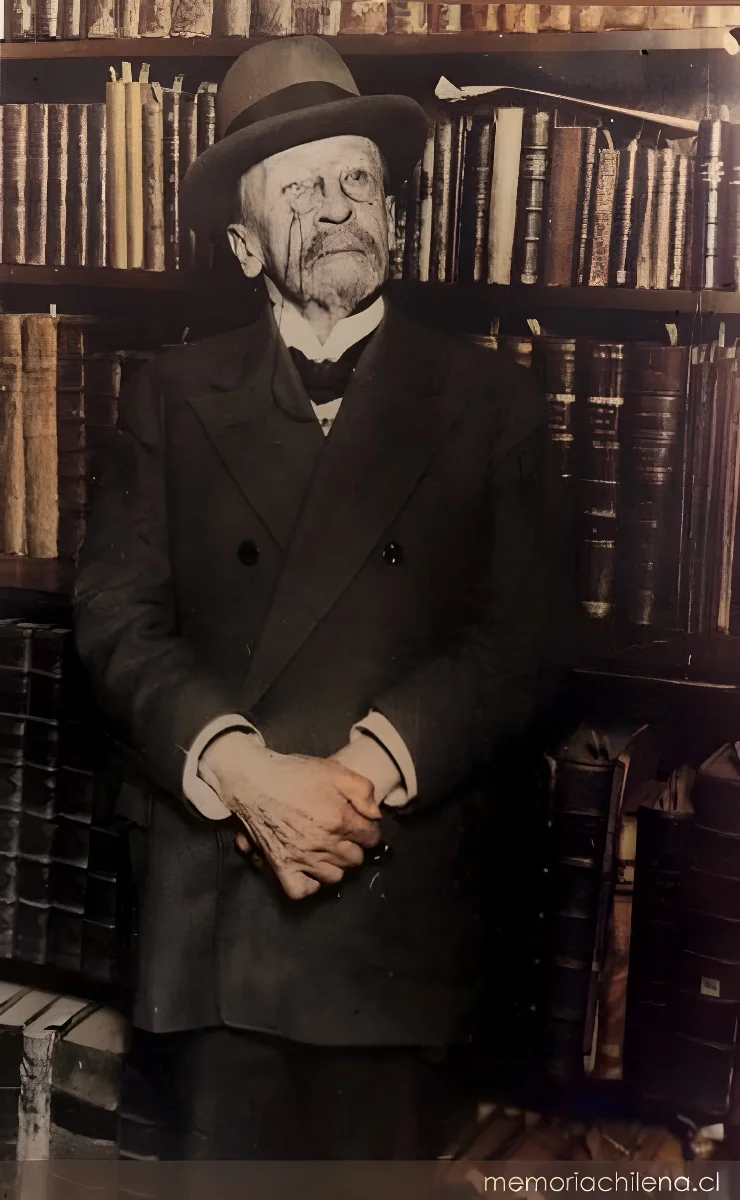 José Toribio Medina al llegar de Sevilla en 1928 — 1928 | Chile de Ayer
