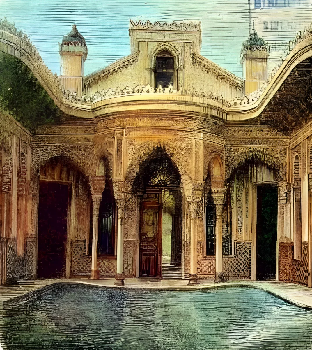 Santiago - Interior de la casa de D. F. I. Ossa (1872) — 1872 | Chile de Ayer