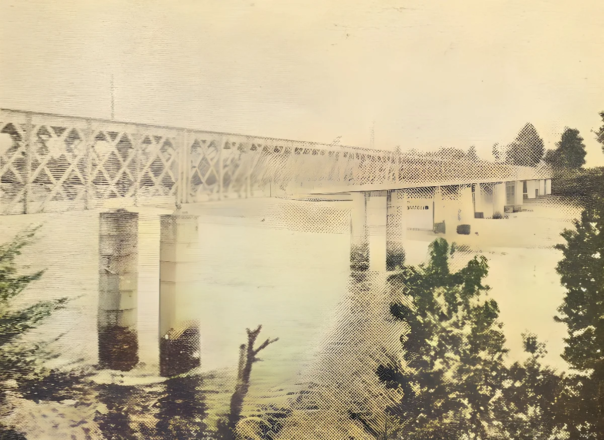 Puente ferroviario de la zona sur, circa 1929 — aprox. 1929 | Chile de Ayer