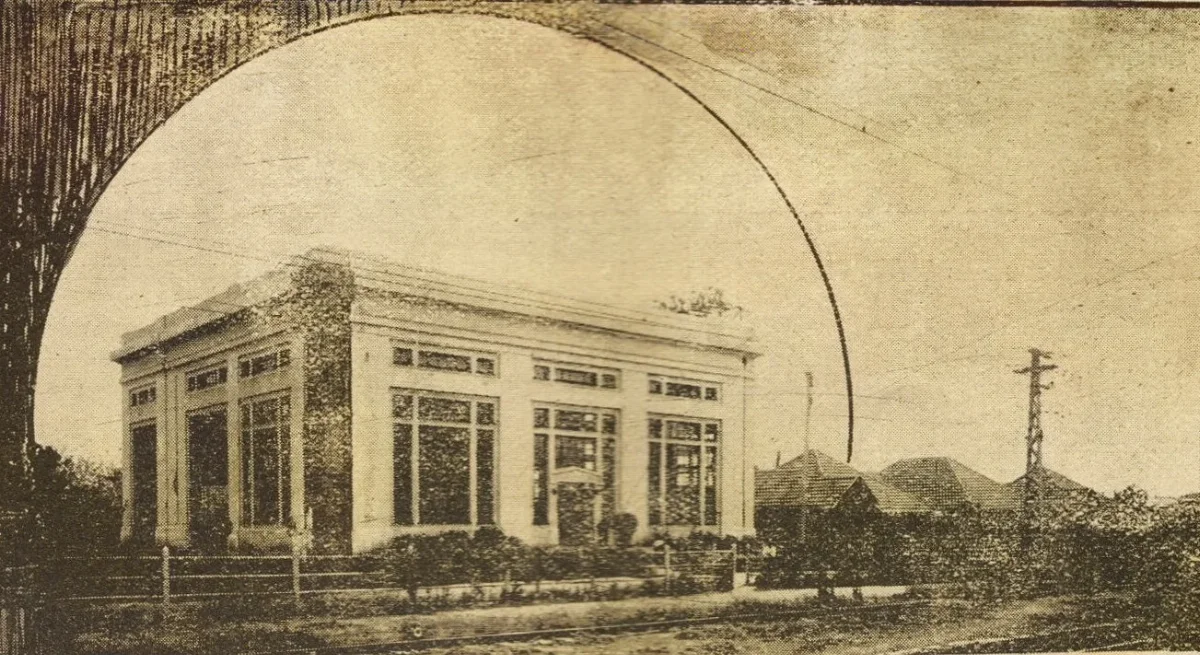 Subestación del servicio eléctrico entre Santiago y Valparaíso, circa 1929 — aprox. 1929 | Chile de Ayer