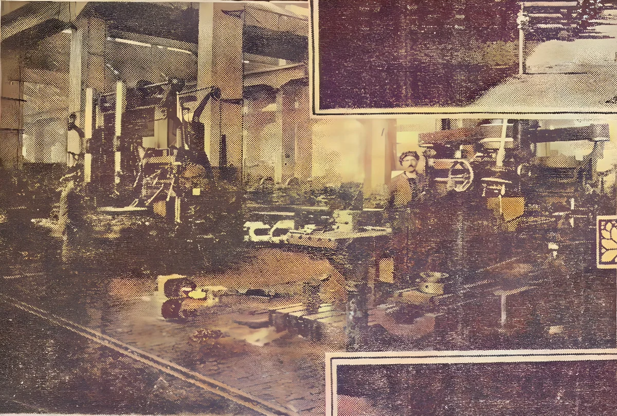 Talleres de tornos, Maestranza de San Bernardo, circa 1929 — aprox. 1929 | Chile de Ayer