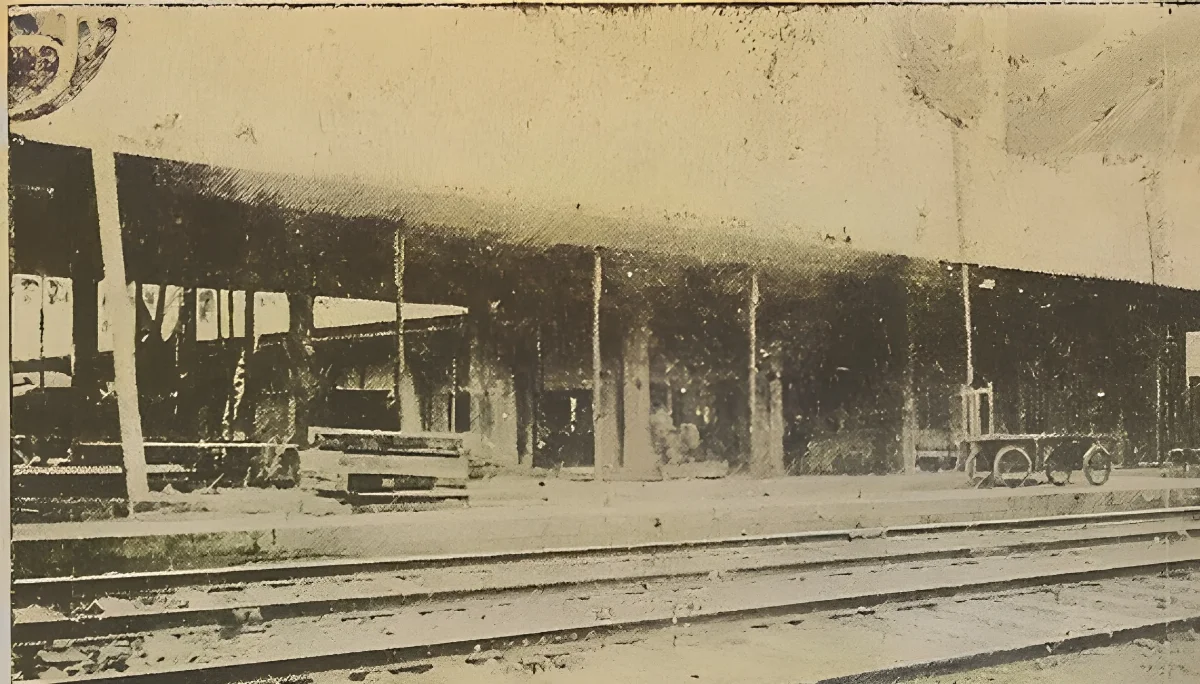 Construcción de la Estación La Calera, Chile — aprox. 1934 | Chile de Ayer