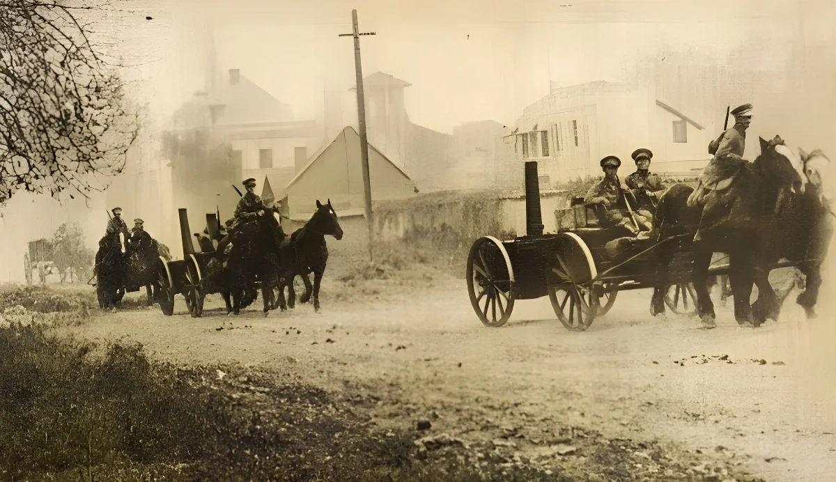 Golpe de Estado del 4 de junio de 1932: infantería avanza de San Bernardo a Santiago — aprox. 1932 | Chile de Ayer