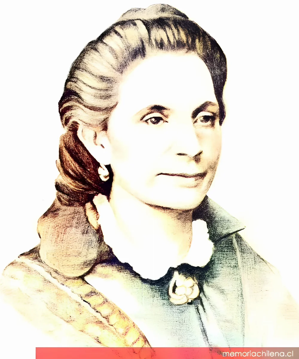 María del Rosario de Chacón Barrios, madre de Arturo Prat, hacia 1880 — 1880 | Chile de Ayer