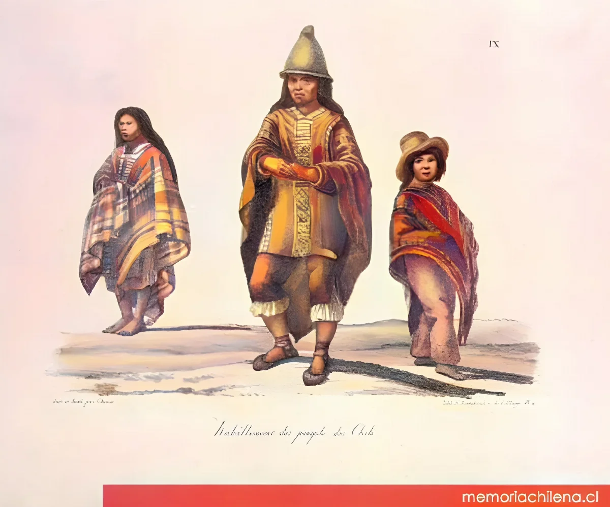 Vestimentas gentes del pueblo de Chile: el hombre con bonete, característico del Valle Central, 1816 — 1816 | Chile de Ayer