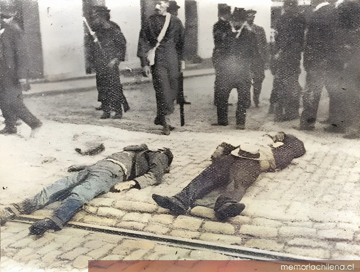 Muertos de la huelga de los obreros marítimos en Valparaíso, 1903 — 1903 | Chile de Ayer
