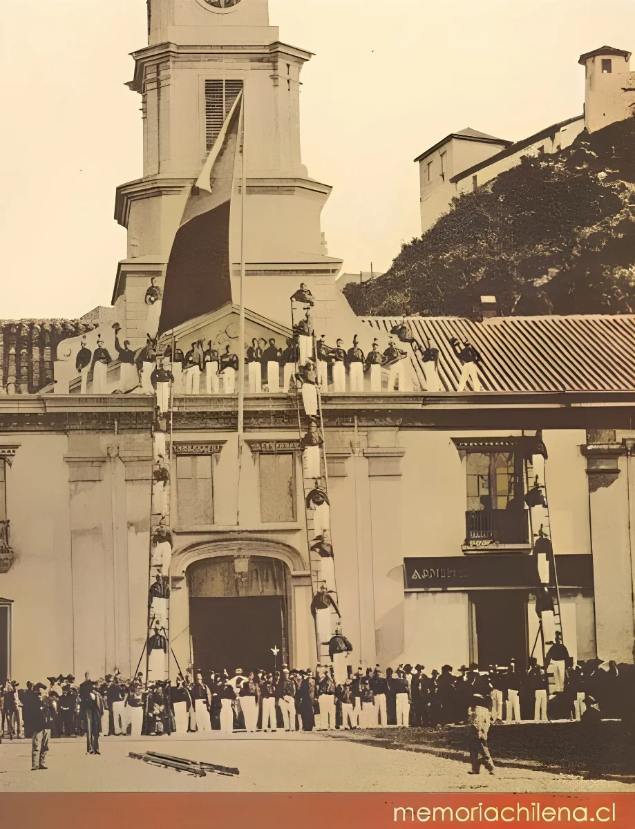 Cuerpo de bomberos en Valparaíso, hacia 1860 — 1860 | Chile de Ayer