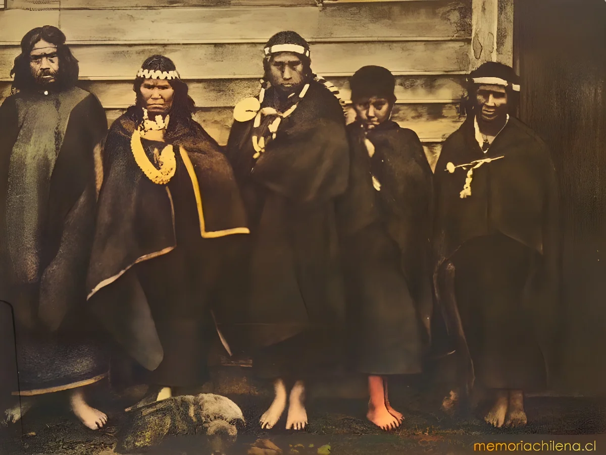 Familia mapuche, hacia 1859 — 1859 | Chile de Ayer
