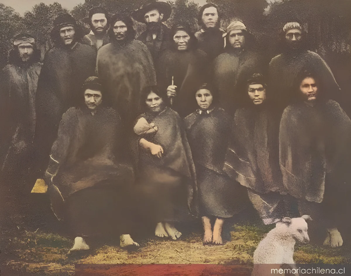 Grupo de indígenas, hacia 1859 — 1859 | Chile de Ayer
