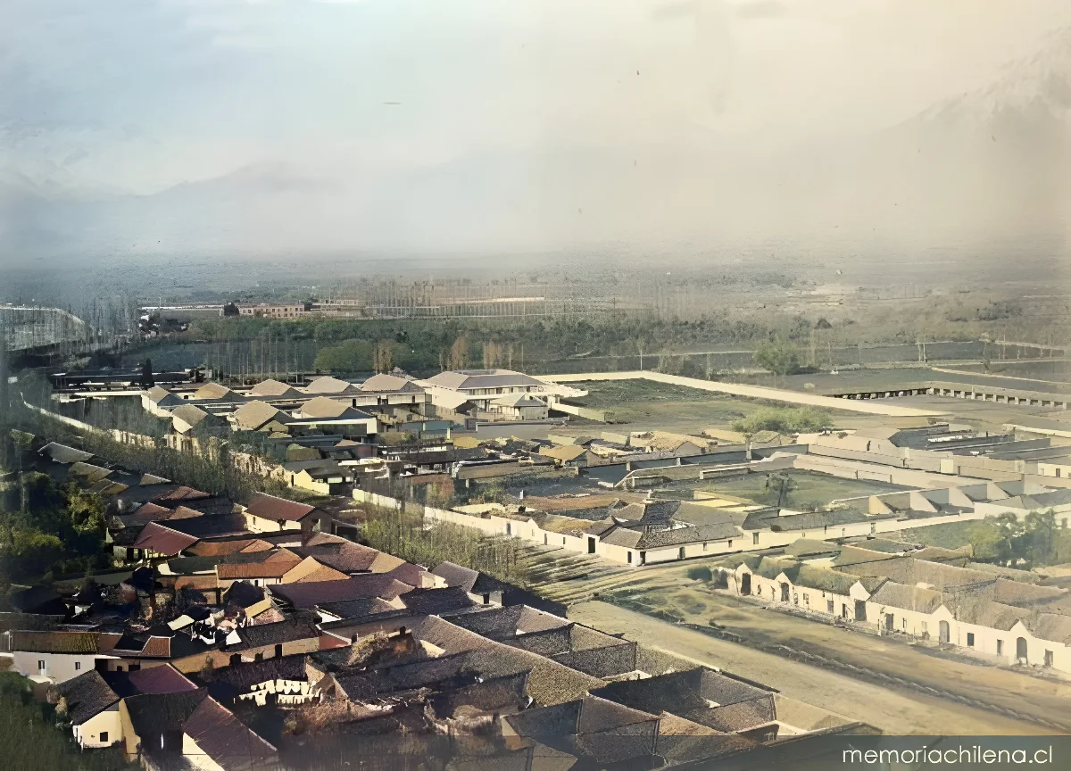 Maestranza de Vicuña Mackenna, ferrocarril del Llano del Maipo, 1860 — 1860 | Chile de Ayer