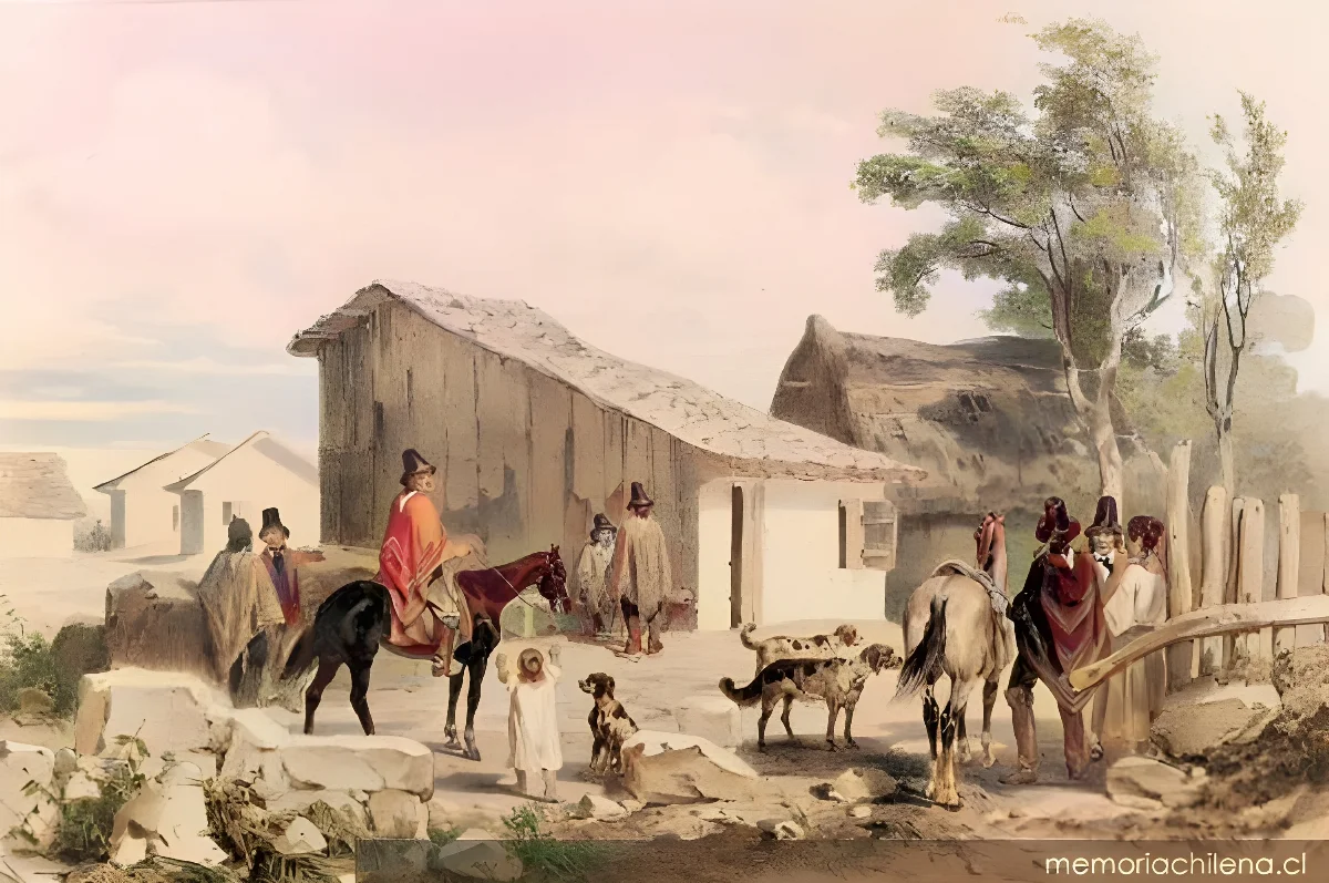 Casa del Cacique Penoleo en Concepción, hacia 1846 — 1846 | Chile de Ayer