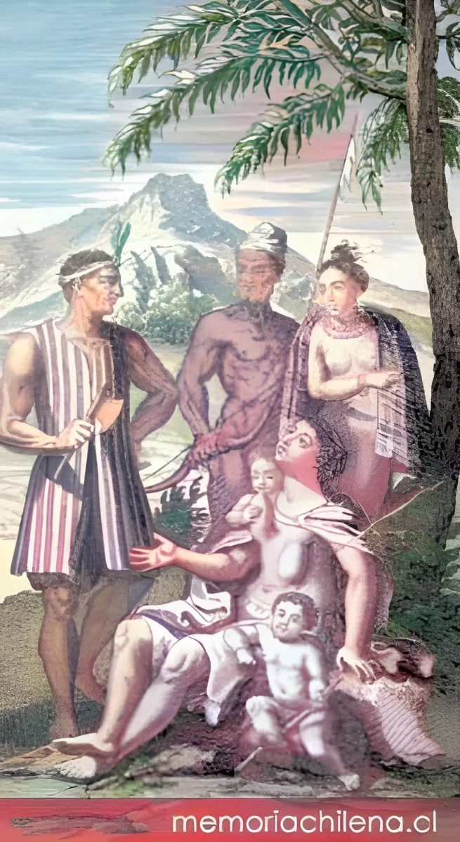 Habitants du Chili et de la Terre Magellanique, hacia 1800 — 1800 | Chile de Ayer