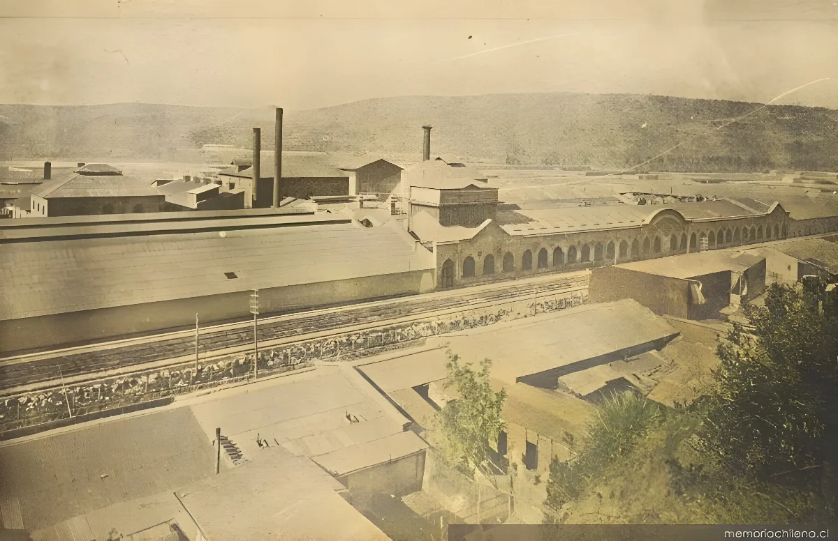 Refinería de azúcar de Viña del Mar: vista exterior, Viña del Mar, 1902 — 1902 | Chile de Ayer