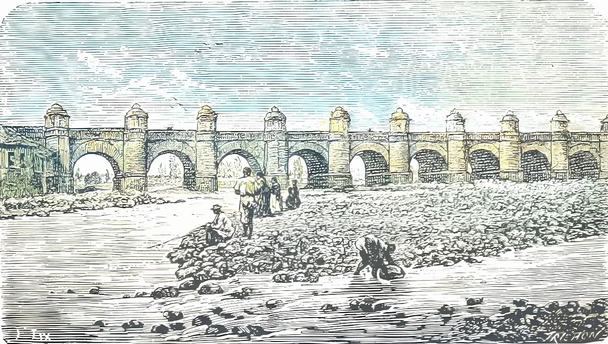 Santiago - Puente de cal i canto (1872) — 1872 | Chile de Ayer
