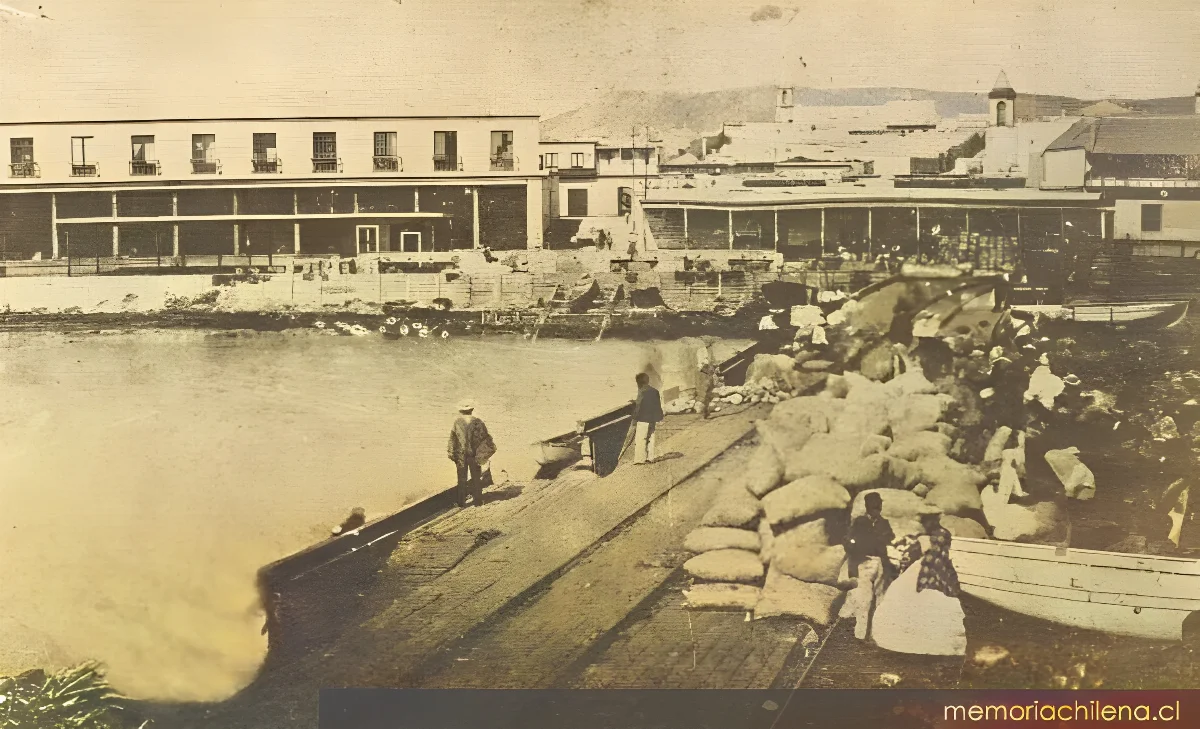 Puerto de Arica, hacia 1900 — 1900 | Chile de Ayer