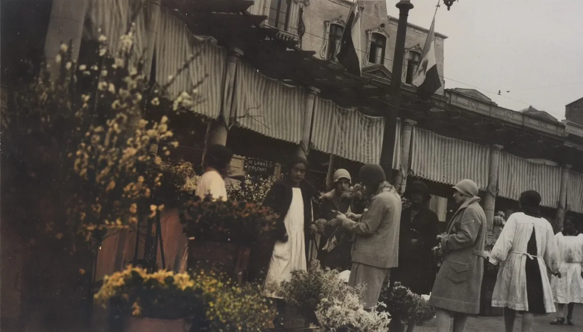 Mercado de flores, Santiago — aprox. 1870–1930 | Chile de Ayer