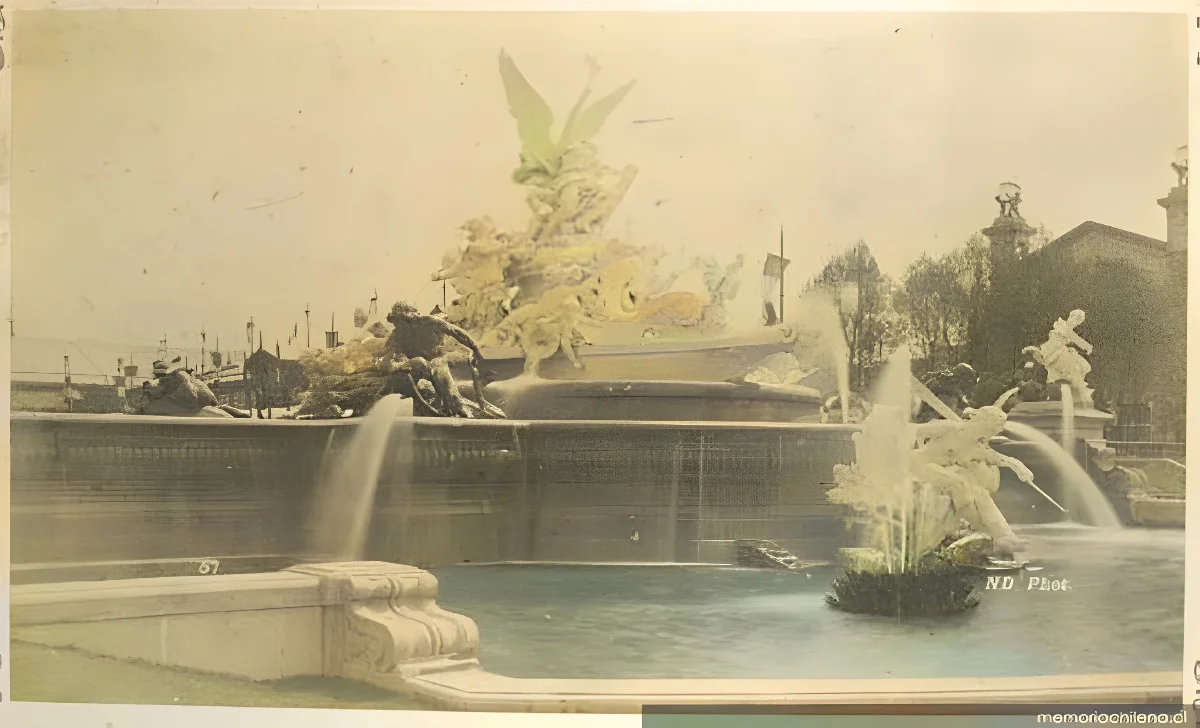 Fuente Monumental en el Campo de Marte, 1889 — 1889 | Chile de Ayer