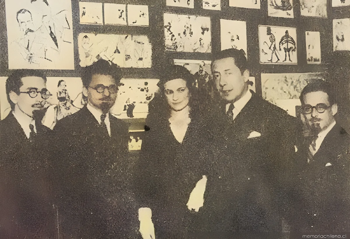 Fiesta en oficinas de la revista, hacia 1930 — 1930 | Chile de Ayer