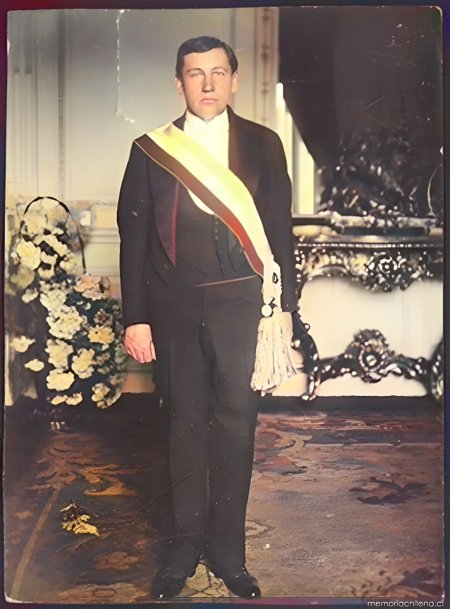 Arturo Alessandri Palma con banda presidencial — 1920 | Chile de Ayer