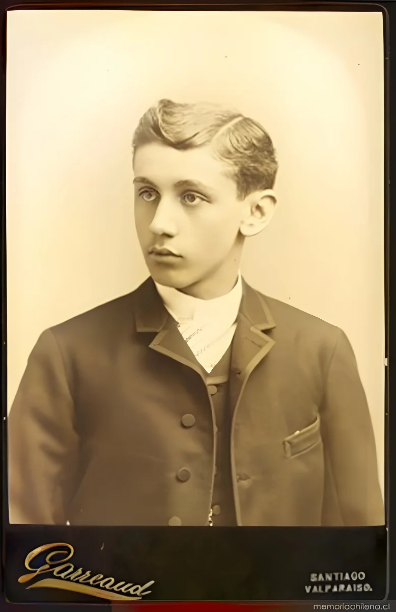 Arturo Alessandri Palma, retrato de juventud en Valparaíso — 1882 | Chile de Ayer