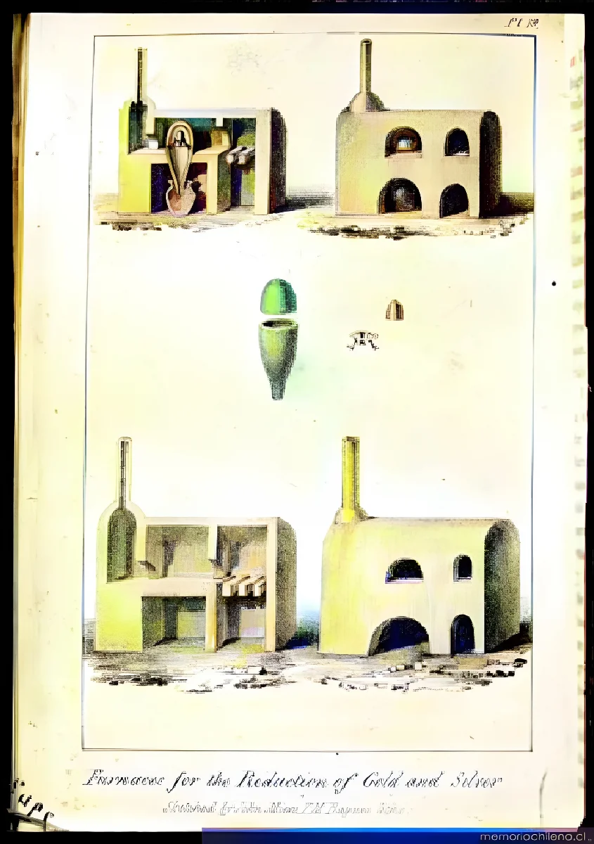 Horno para la reducción del oro y la plata — 1920 | Chile de Ayer