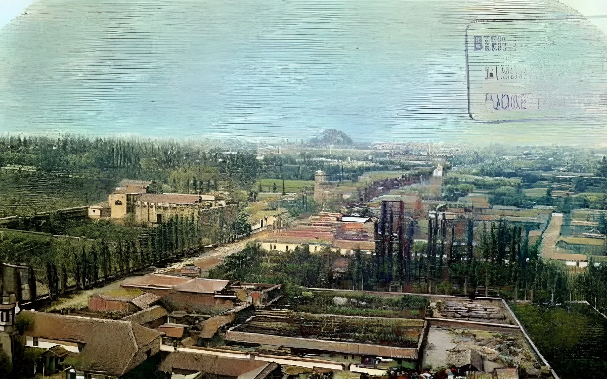 Santiago - Vista general tomada de la Recoleta (1872) — 1872 | Chile de Ayer