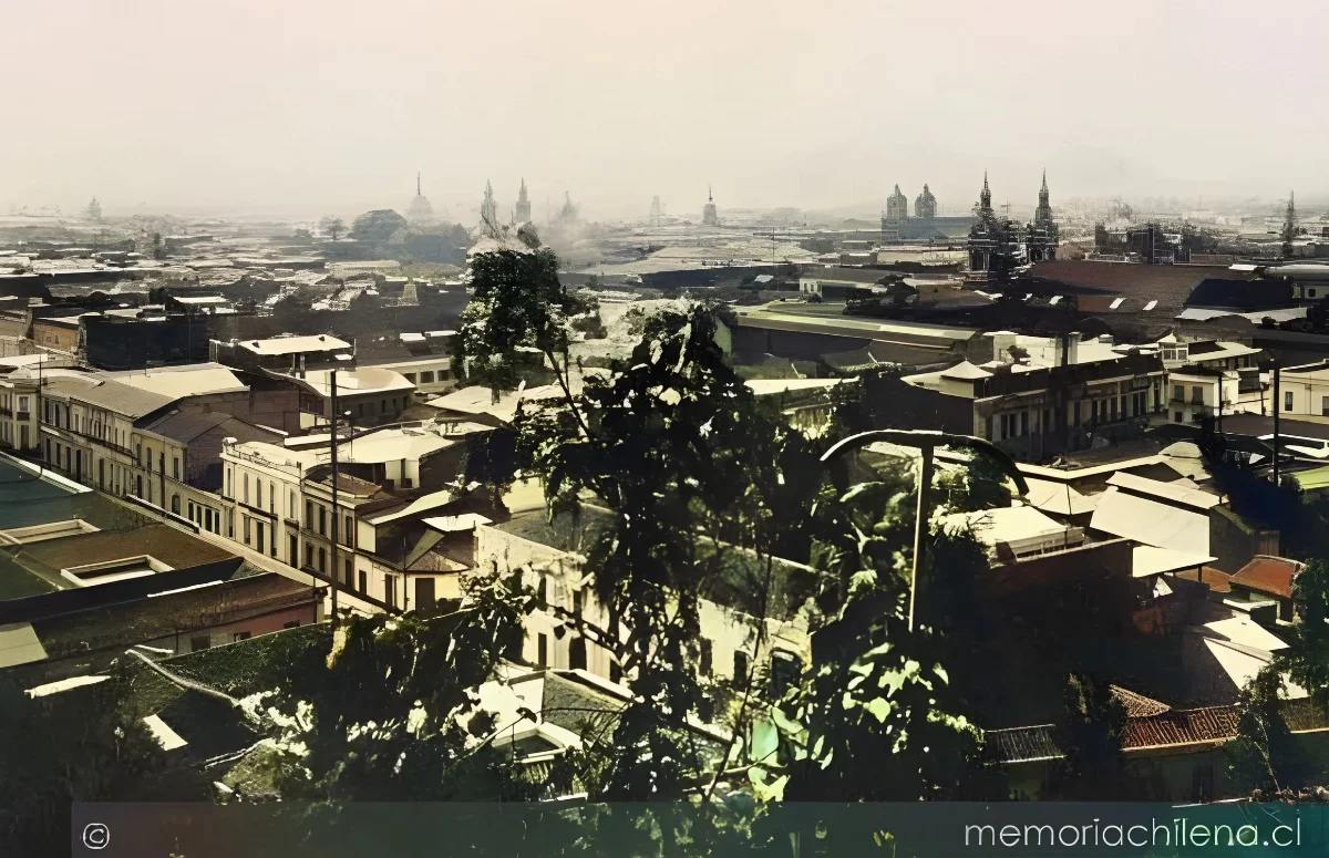 Vista de Santiago, 1910 — 1910 | Chile de Ayer