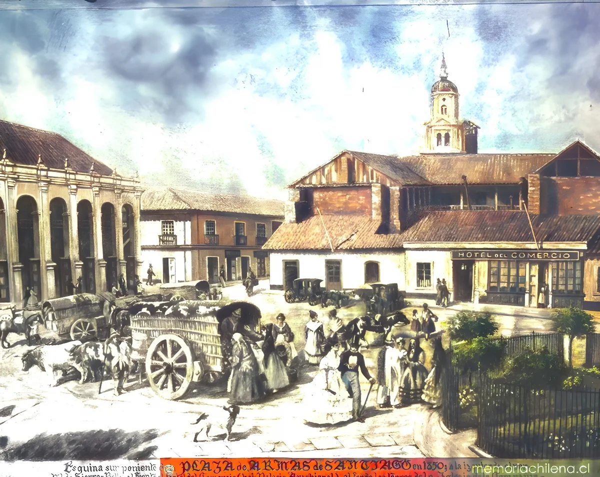 Plaza de Armas de Santiago, 1850 — 1850 | Chile de Ayer