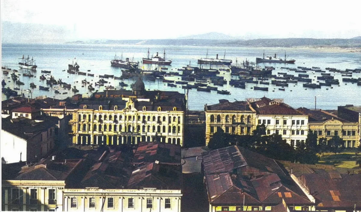 Bahía de Valparaíso — aprox. 1890–1930 | Chile de Ayer
