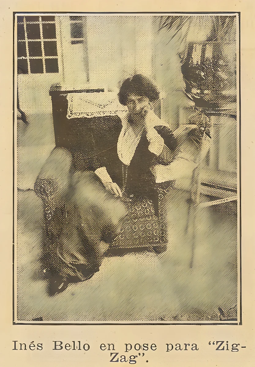 Inés Bello en pose para " — 1914 | Chile de Ayer