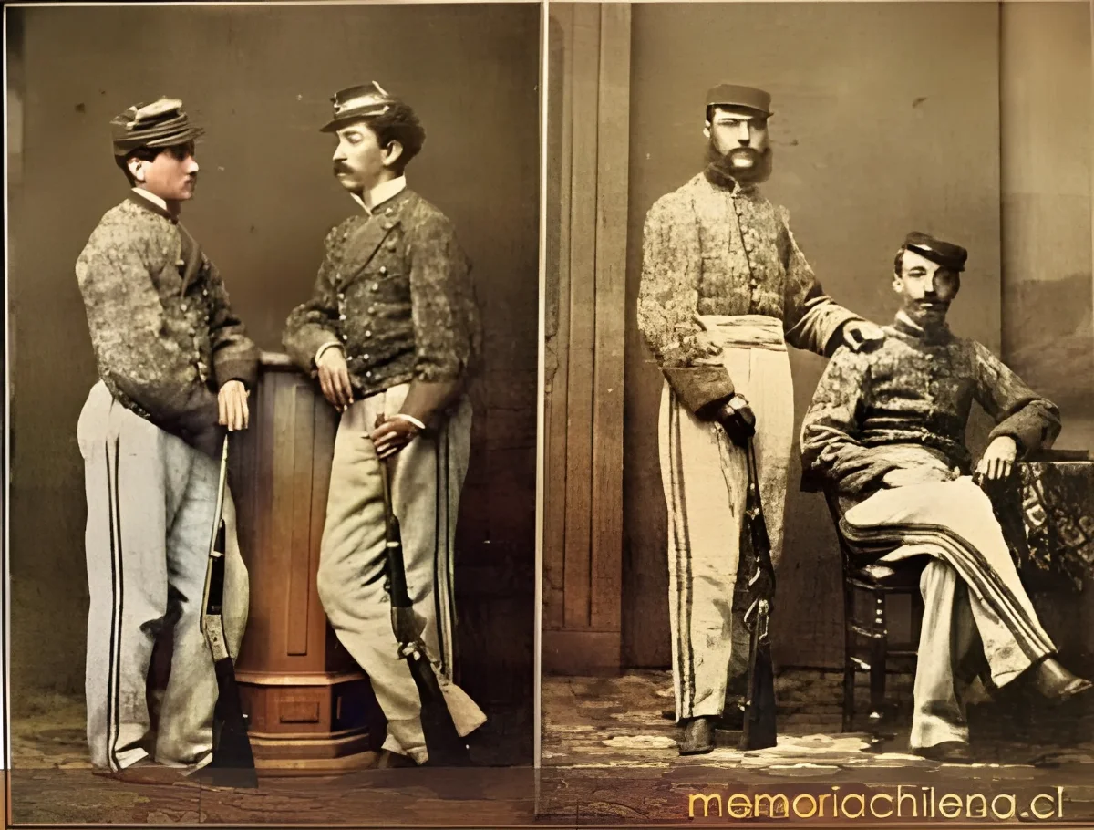 Oficiales bolivianos, hacia 1880 — 1879 | Chile de Ayer