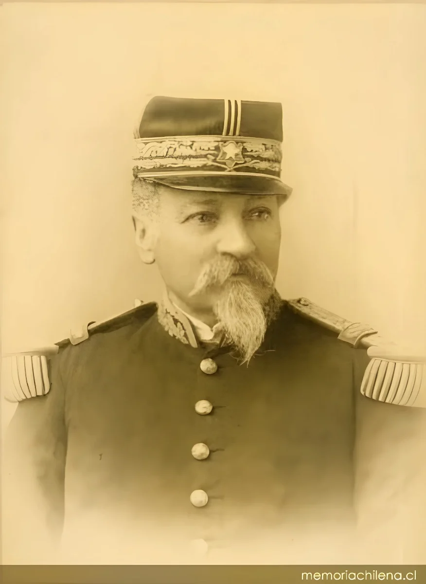 Emilio Sotomayor Baeza, retrato de medio cuerpo con uniforme — 1800 | Chile de Ayer