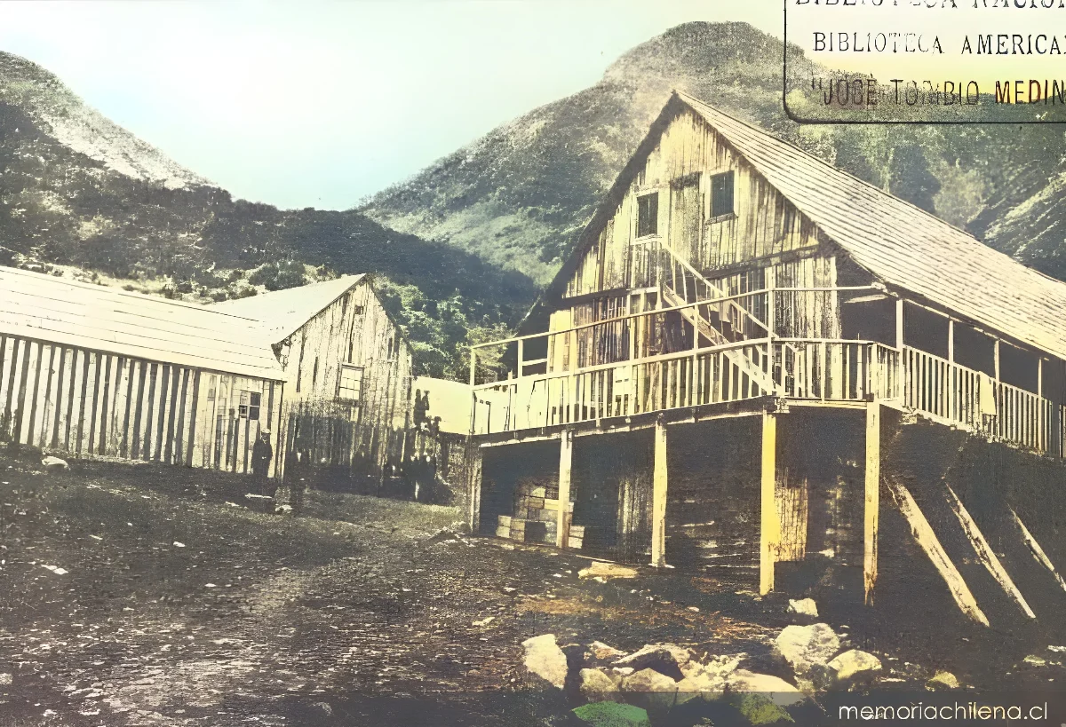 The baths of Chillán — 1881 | Chile de Ayer