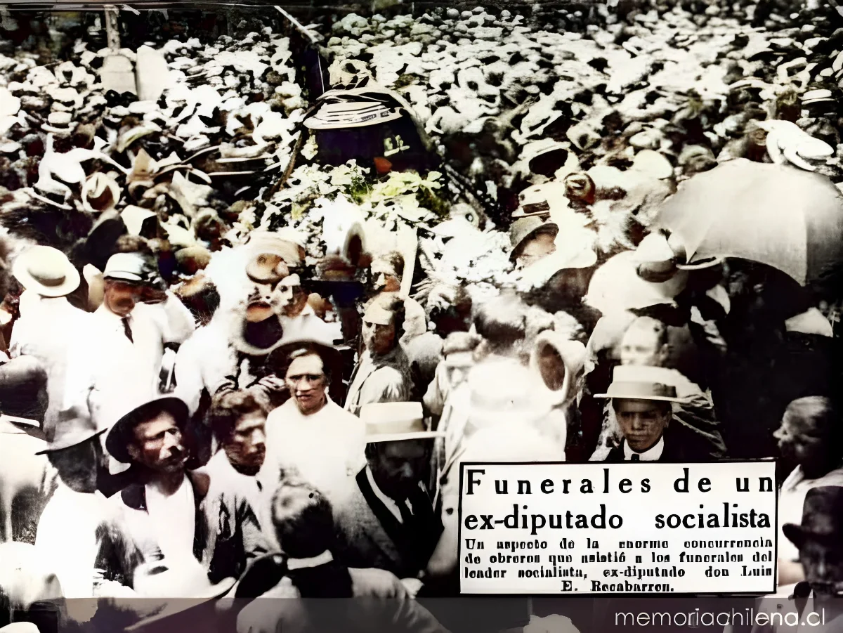 Funerales del ex diputado socialista, 1924 — 1924 | Chile de Ayer