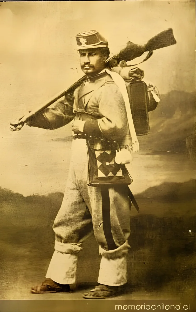 Soldado boliviano de los Colorados de Daza, 1879 — 1880 | Chile de Ayer