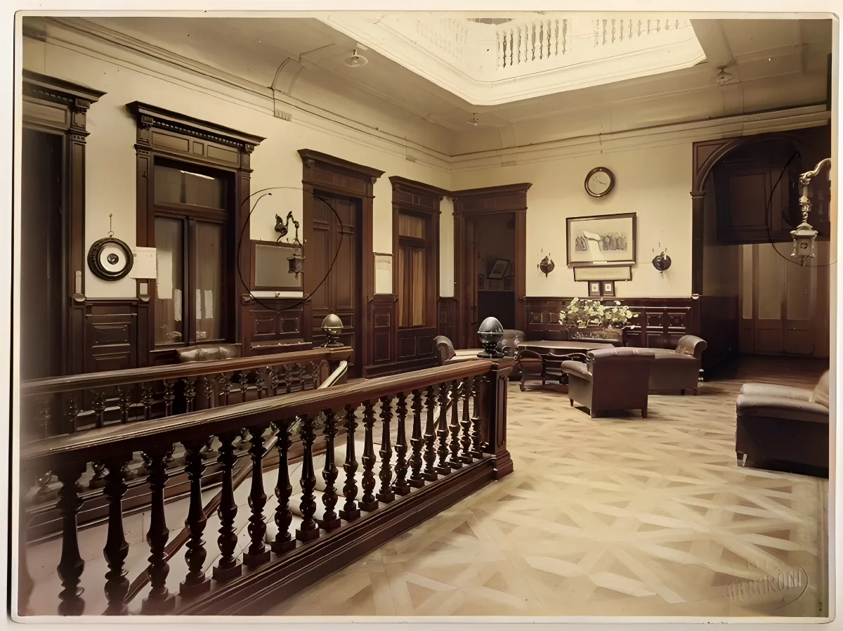 Interior club francés, Valparaíso — aprox. 1890–1930 | Chile de Ayer