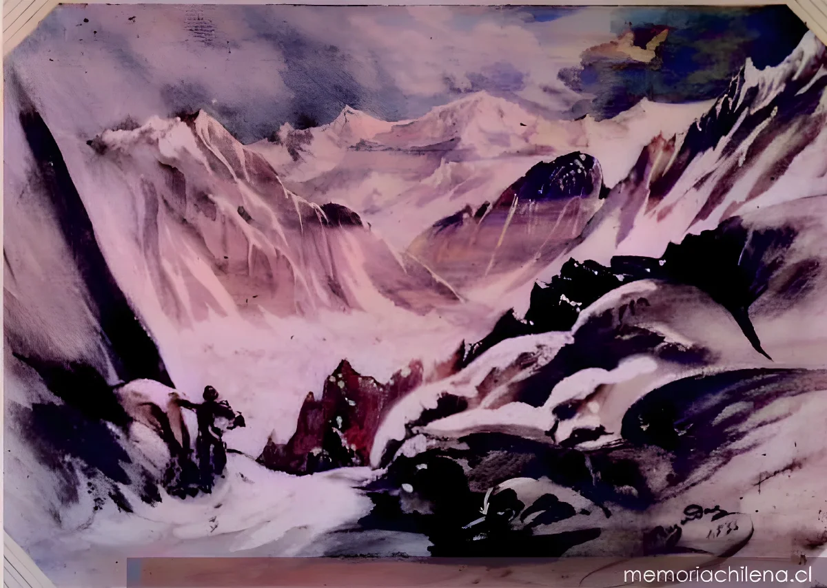 El artista en la cordillera, 1835 — 1835 | Chile de Ayer