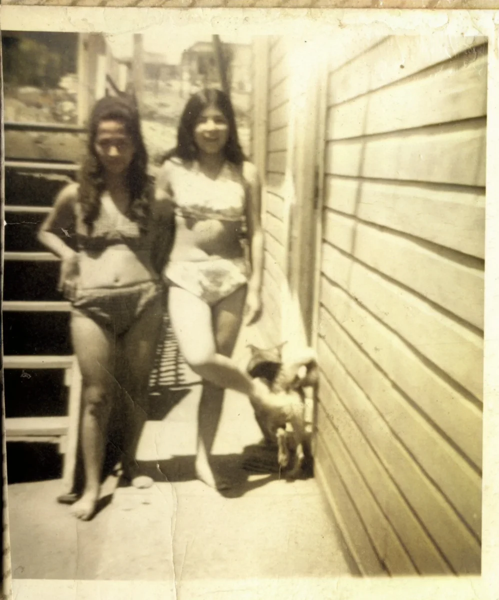 Niñas en traje de baño — Calle Larga — 1961 | Chile de Ayer