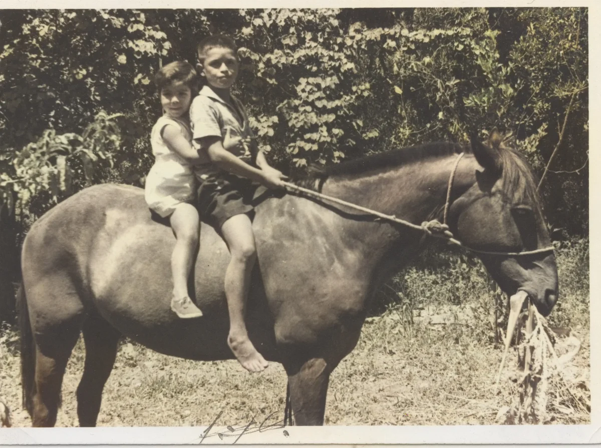 Niños montando a caballo — Pocuro — 1967 | Chile de Ayer
