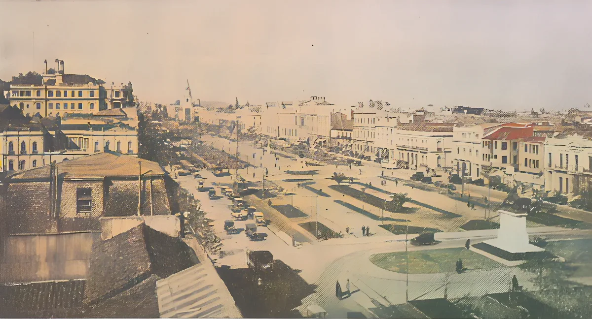 Avenida de las Delicias, Santiago, Chile. — Alameda de las Delicias — aprox. 1933 | Chile de Ayer