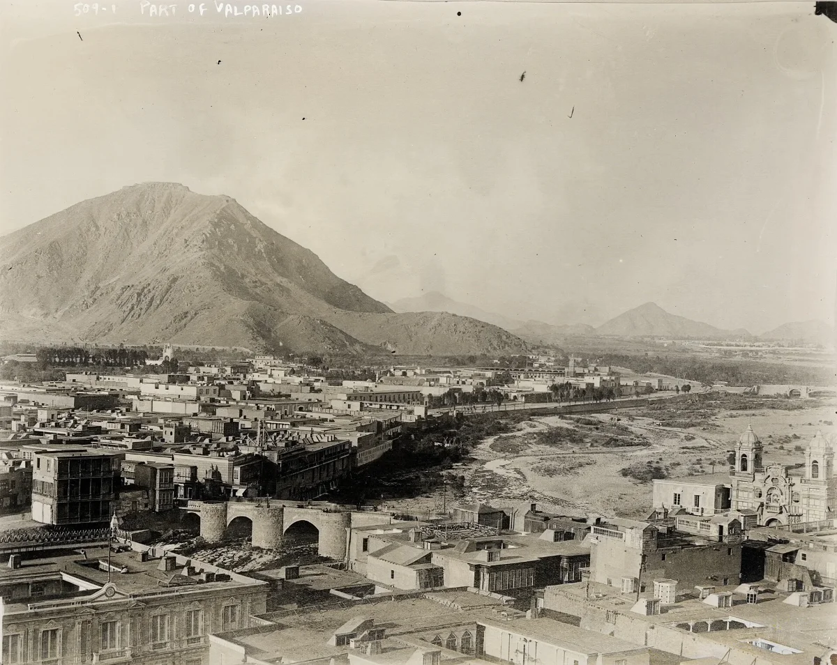 Vista parcial de Valparaíso — aprox. 1890–1930 | Chile de Ayer