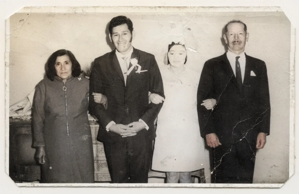 Matrimonio Salinas Santibañez — Calle Larga — 1963 | Chile de Ayer