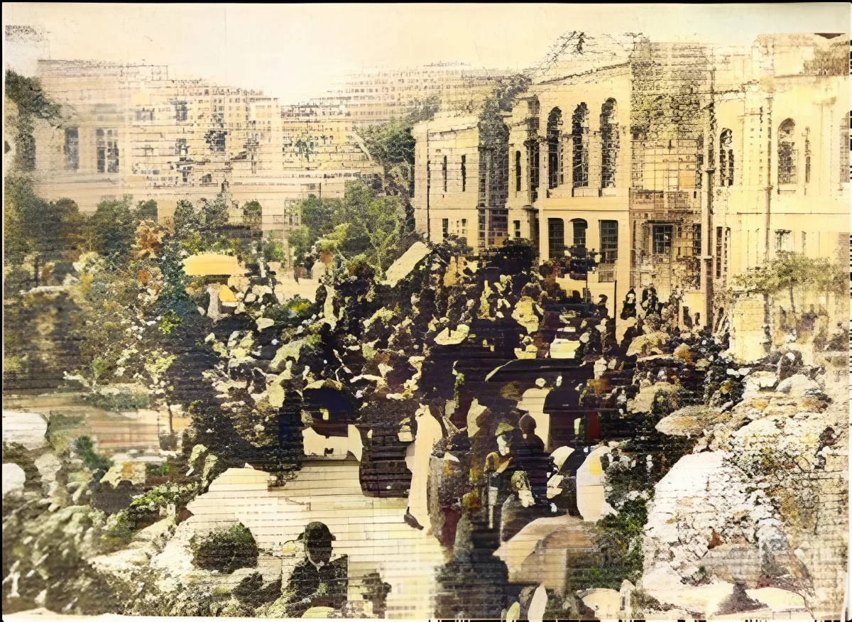 Reunión de la Sociedad porteña en la plaza Victoria — aprox. 1890–1930 | Chile de Ayer