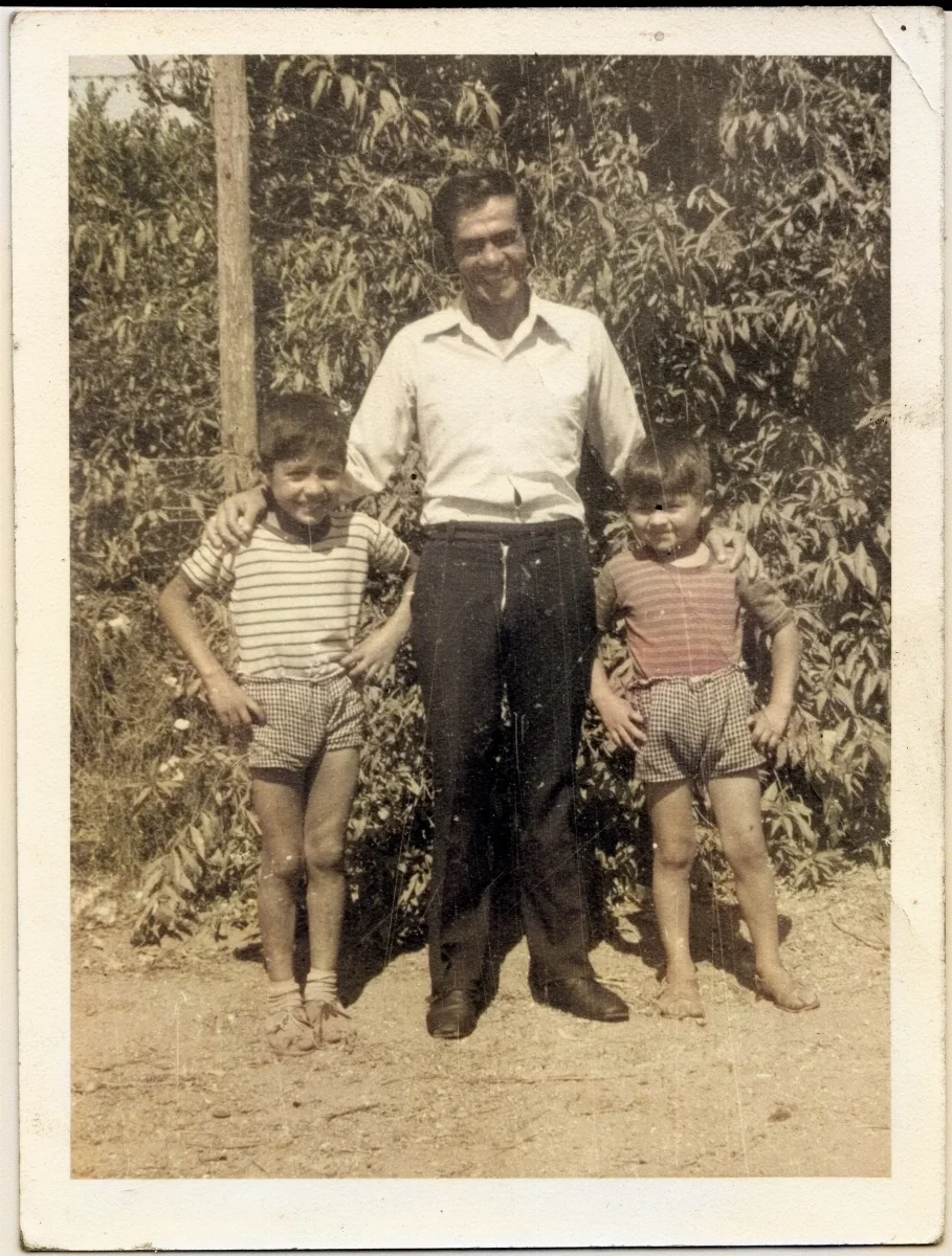 Padre e hijos — Pocuro — 1962 | Chile de Ayer