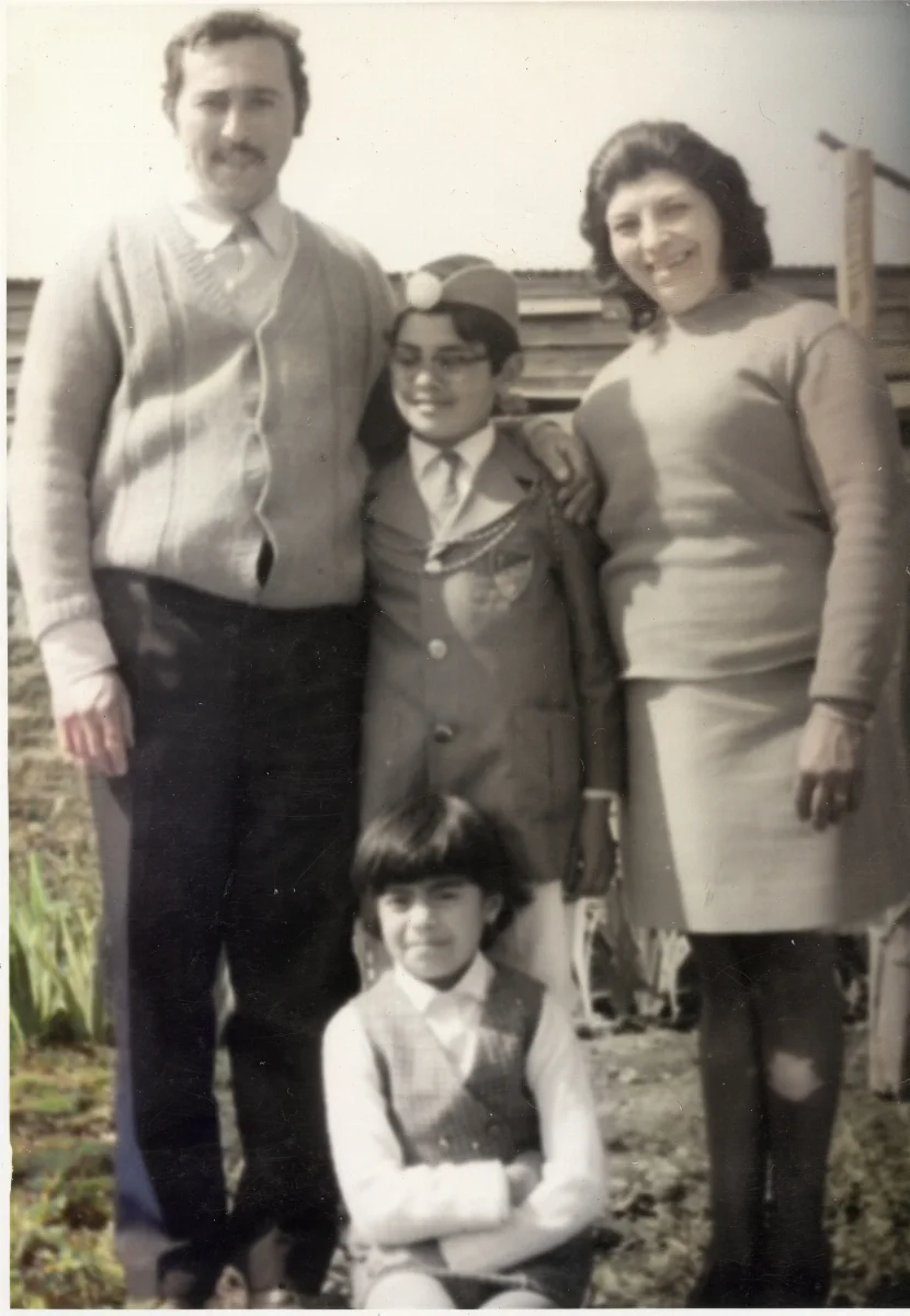 Familia con cinco integrantes, Calle Larga — Calle Larga — aprox. 1960 | Chile de Ayer