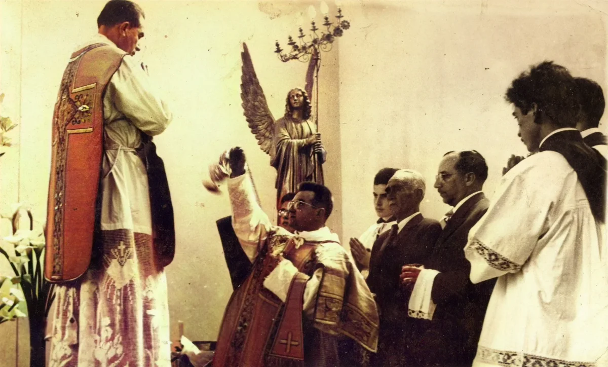 Misa de cumpleaños de Padre Raúl García Alvarez — Los Andes — 1959 | Chile de Ayer