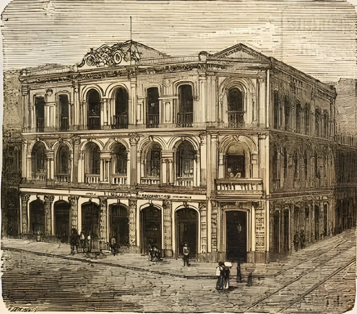 Valparaíso - Casa de D. Antonio Ferreira — 1872 | Chile de Ayer